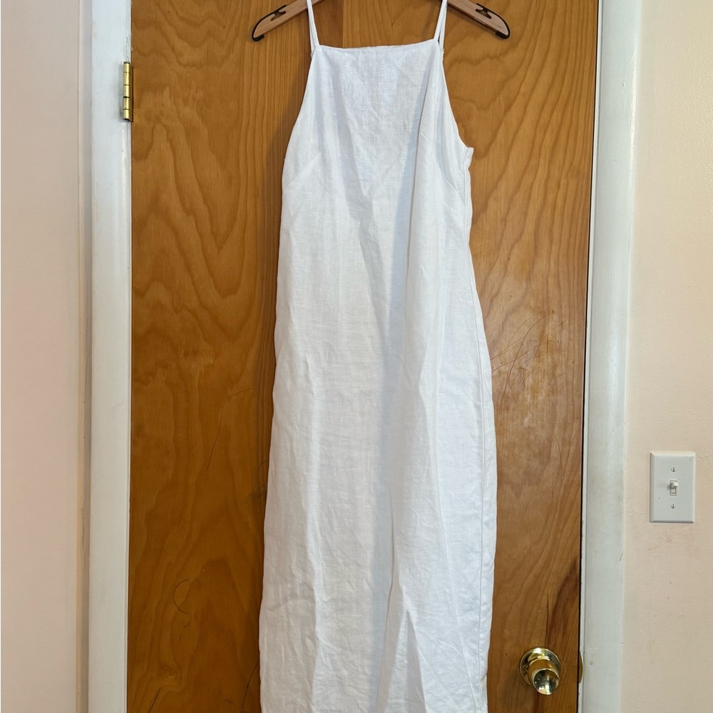 Madewell White Maxi Dress with Spaghetti Straps